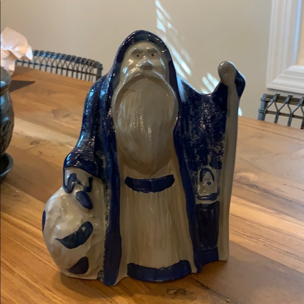 Vintage 1997 Eldreth Pottery Santa